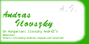 andras ilovszky business card